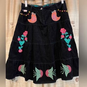 Miss Me Corduroy Embroidered Skirt (Sm) GUC